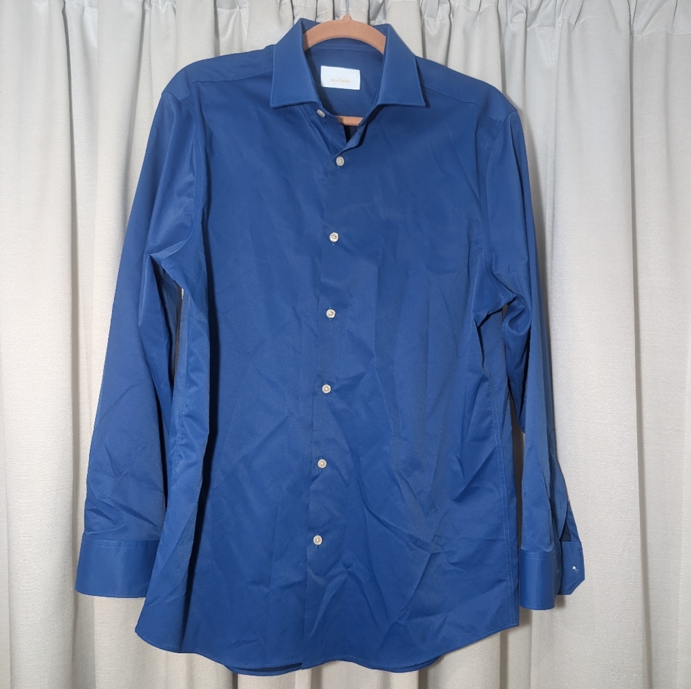 Perry Ellis Slim Fit Blue Dress Shirt